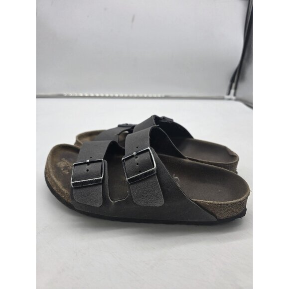 Birkenstock Arizona Sandals Womens Size 7 Black Two Strap Cork Footbed EU 38 - Picture 6 of 11